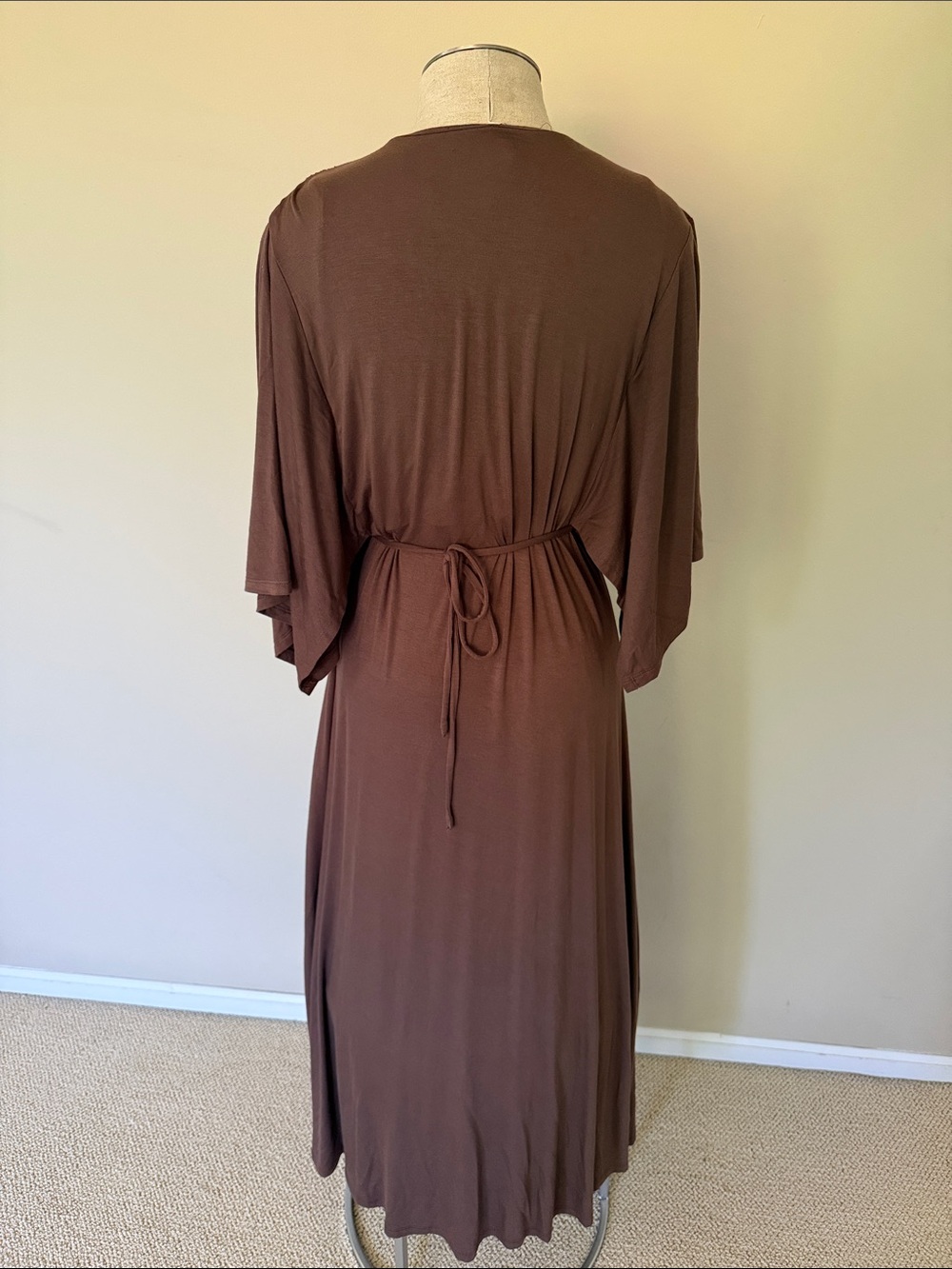 Soma Women’s Brown V-Neck Maxi Dress with built in bra - Picture 3 of 9